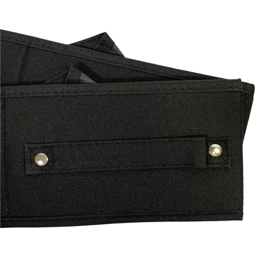 Fabric Storage Bin Box Drawer Organizer for Home Office Black - Set of 4
